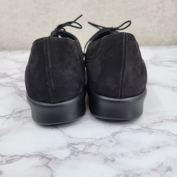 SAS Petra Lace Up Loafer in Black Charcoal Nubuck Leather Women's Size 8.5N - Picture 7 of 10